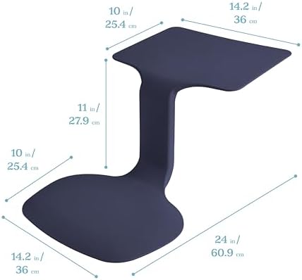 ECR4Kids The Surf Portable Activity Lap Desk, Classroom Essentials, Navy