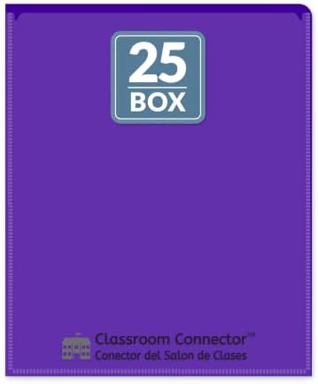 C-Line Classroom Connector School-to-Home Folders, Purple, 25 per Box (32009)