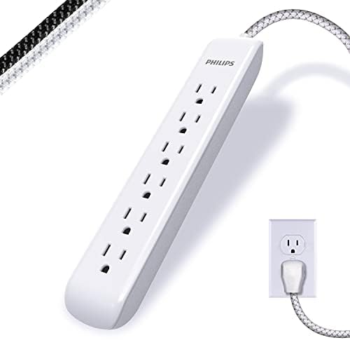 GE Home Electrical GE UltraPro Surge Protector Plug with Alarm, Outlet Extender, Plug Adapter, Appliance, Refrigerator, End of Service, 1080 Joules, Warranty, UL Listed, White, 38124