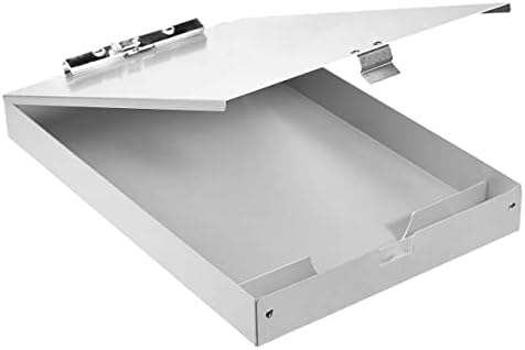 Amazon Basics Aluminum Storage Clipboard - 14" x 9", Two-Tier, Standard Clip, 8-Pack, Silver