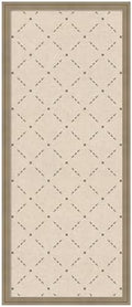 Kate and Laurel Framed Fabric Pinboard 18 x 42, Green Lattice Pattern Printed Linen Classic Bulletin Board for Use as a Vision Board or Wall Organization, Florence Light Brown Frame
