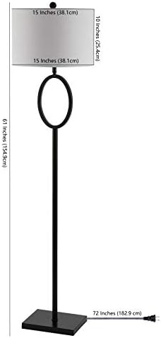 JONATHAN Y April 61" Metal LED Floor Lamp Hoop Design, Oil Rubbed Bronze