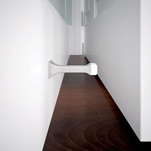 Franklin Brass Classic Edge (5-Pack) Door Stop 3' Matte Nickel Stoppers, Baseboard, Solid Rigid Bumper, Protect Walls/Doors B47252K-MN-C