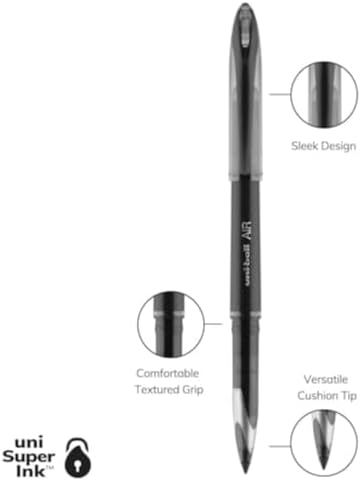 uniball™ Air Porous Point Pens, Medium Point (0.7mm), Black, 12 Pack