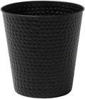 happimess Axel 2 Gal Hammered Steel Waste Bin 10", Matte Black