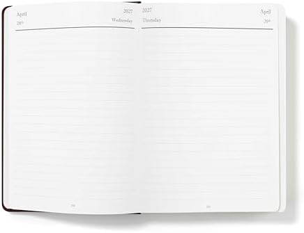 Wykeham's Executive 2026-27 Daily Journal Planner – Customization Available – Mid-Year Academic Diary – July 2026 to June 2027 (Personalized Conker, 8.5"×5.5")