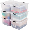 IRIS USA 6-Pack 32.5 Quart Clip Box with Latching Lid