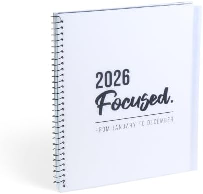 RE-FOCUS THE CREATIVE OFFICE 2026 Calendar Planner 13 month with To-Do Lists for Tasks, Notes or Appointments. Sturdy Planner for At-A-Glance View of Daily Schedule & Weekly Agenda