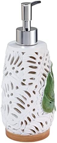 Avanti Linens - Soap Dispenser/Lotion Pump, Palm Tree Leaves Inspired Home Decor (Viva Palm Collection)