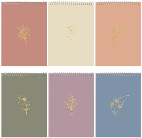 Resurhang 6 Pack Office Steno Pads, Minimalistic Color, Aesthetic Style
