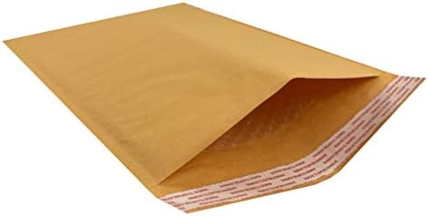 Amazon Basics Kraft Bubble Self-Seal Padded Mailing Envelopes, 10.5" x 16" (Internal Size 10.25" x 15"), Shipping Packaging, Brown, 25-Pack