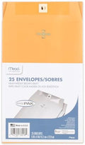 Mead Envelopes, 6" x 9", Clasp Closure, Brown Kraft All-Purpose 24-lb Paper Mailing Envelopes, 25 Count (76018)