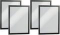 Durable Duraframe Self-Adhesive Magnetic Frame Black - Letter Size 8.5" x 11" - Document Frame For Internal Signage - Self-Adhesive Attachment - Pack of 4