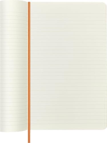 Moleskine Limited Edition Notebook Vegea, Large, Ruled, Orange Capri, Soft Cover (5 x 8.25)