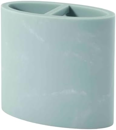 Nicole Miller - Toothbrush Holder, Resin Countertop Accessories, Dorm Room Essentials (Kendall Collection, Oasis)