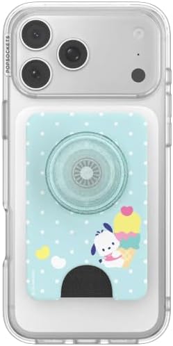 PopSockets Phone Wallet for MagSafe, Phone Card Holder with Grip, Hello Kitty - Pochacco