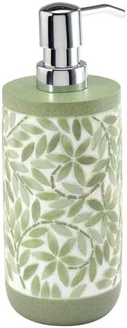 Avanti Linens - Lotion Pump/Soap Dispenser, Resin Countertop Accessories, Guest Bathroom Essentials (Stratford Collection, Green)