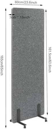 Standing Room Dividers,24 x 66 Portable Screen Dividers with 4 Casters