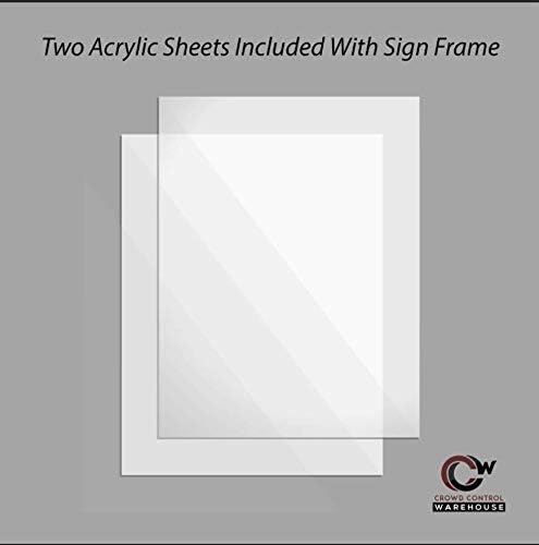 CCW 7 X 11 Inch Horizontal Pedestal Floor Sign Frame, Polished Brass