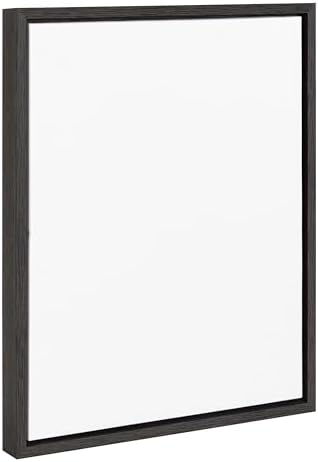 Kate and Laurel Sylvie Blank Framed Canvas Wall Art; 16x20 Dark Gray; Modern Empty Canvas for Paint-Your-Own Art; Ready to Paint Premium Canvas Already Framed