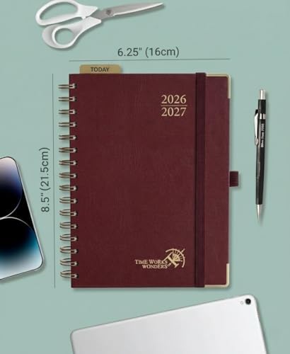 POPRUN 2026-2027 Weekly Planner 6.25" x 8.5" Weekly and Monthly Planner
