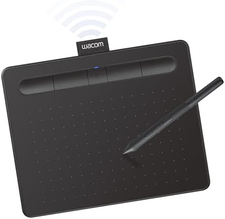 Wacom Intuos Small, Bluetooth Graphic Drawing Tablet with Pen + Software