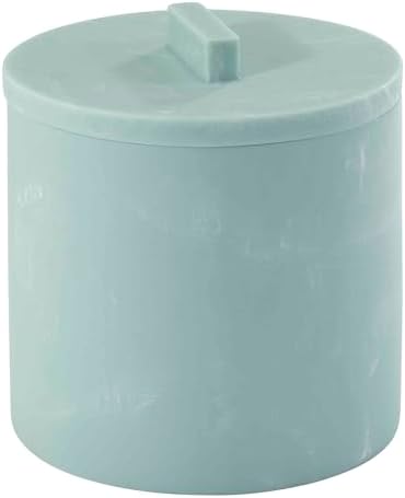 Nicole Miller - Covered Jar, Resin Countertop Accessories, Dorm Room Essentials (Kendall Collection, Oasis)