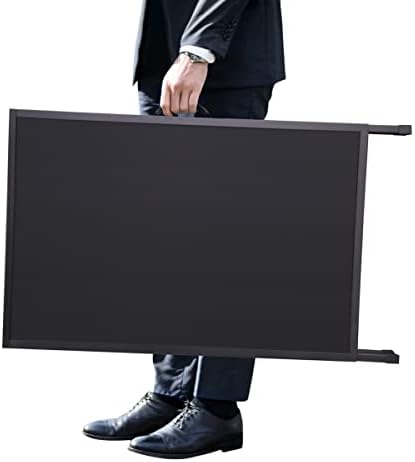Heavy Duty Slide-in Folding Sandwich Board A-Frame Sidewalk Sign 24x36 Inch Black Coated Steel Metal Double-Sided Pavement Sign (Frame only)