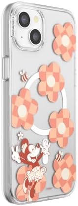 PopSockets iPhone 15 Plus Phone Case with MagSafe- Minnie Checker Flower
