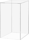 Marketing Holders Acrylic Plinth Display Riser Box with One Open Side Versatile Clear Column 12" x 12" x 24" No Lid Merchandise Socle or Storage Bin or Retail Product Riser No Assembly