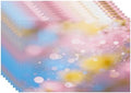 Batmerry Pastel Rainbow Linen Placemats Set of 8, Glitter Stars Marble Galaxy Clouds Washable Table Mats for Kitchen Table Thickened Heat Insulation Dining Set Indoor Outdoor 12X18 in