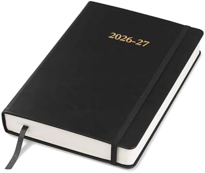Wykeham's Executive 2026-27 Daily Journal Planner – Customization Available – Mid-Year Academic Diary – July 2026 to June 2027 (Black, 8.5"×5.5")
