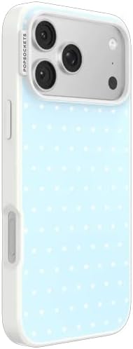 PopSockets iPhone 17 Pro Max Phone Case with MagSafe- Sweet Heart Blue | Magnetic, Wireless Charging, Camera & Drop Protection, Blue, Phone, Women