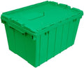 Akro-Mils 39120 Industrial Lidded Plastic Storage Container, Nesting and Stackable Plastic Storage Box with Lid Attached, Organization Tote for Garage and Warehouse, 21.5"x15.25"x12.5", Green (6-Pack)