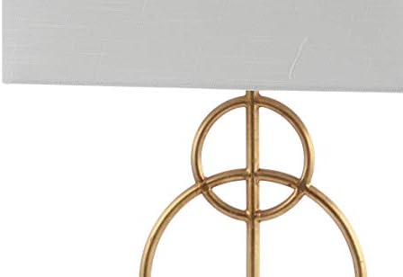 JONATHAN Y Haines Modern Circle Table Lamp 26" Metal Marble, Gold Leaf