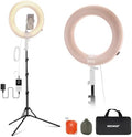 NEEWER 14" Inflatable Large Ring Light with Tripod Stand/Phone Holder/Remote, 35W Portable LED Ringlight 2900-6500K 2400lux CRI95+ for iPhone Selfie Streaming Video Recording Makeup Lash Studio, RA14B