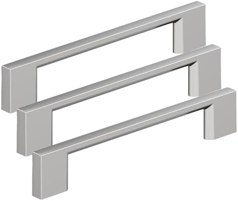 Amerock 10BX3713226 | Polished Chrome Cabinet Pull | 5-1/16 inch (128mm) Center-to-Center | 30 Pack | Cityscape | Furniture Hardware