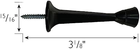 Design House Cast Door Stop, Matte Black