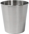 happimess Nolan 2 Gal Smooth Steel Wastebasket, Brushed Steel