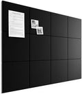 Bumusty 48"x 36" Large Felt Bulletin Board Tiles, Black