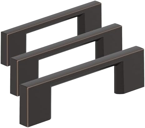 Amerock 10BX37130ORB | Oil Rubbed Bronze Cabinet Pull | 3 inch (76mm) Center-to-Center | 30 Pack | Cityscape | Furniture Hardware