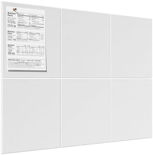 MaxGear Felt Bulletin Board 36" x 24", White Felt Wall Tiles Push Pins
