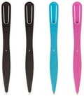 Bobino | Bookmark Pen | Ballpoint Pens for Journaling and Planners | Flat Writing Instrument | Minimalist Bookmarker | Book Accessories & Planner Accessories | 4 Pack (Black, Turquoise, Pink)