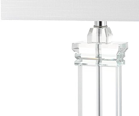 JONATHAN Y Ophelia 24.5" Solid Crystal Table Lamp, Clear