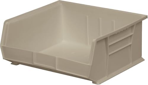 Akro-Mils 30255 AkroBins Plastic Storage Bins, 11"x16"x5", Stone, 6-Pack