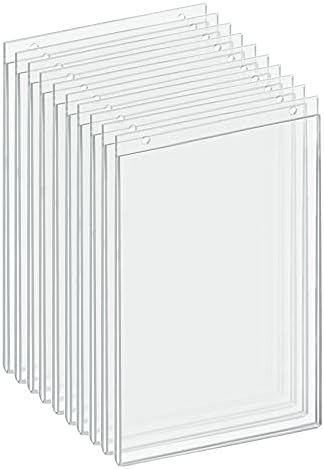 Azar Displays 162716 7-Inch Width by 11-Inch Height Wall U-Frame with Pre-Cut Hanging Holes, 10-Pack