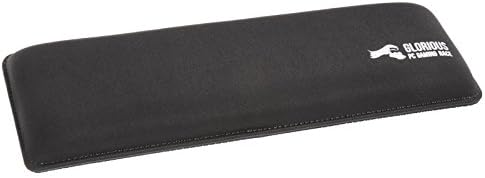 Glorious Wrist Pad/Rest - Compact - Black - Mechanical Keyboards, Stitched Edges, Ergonomic | 12x4 inches | 25mm/1in Thick (GWR-75) Compact (Black)