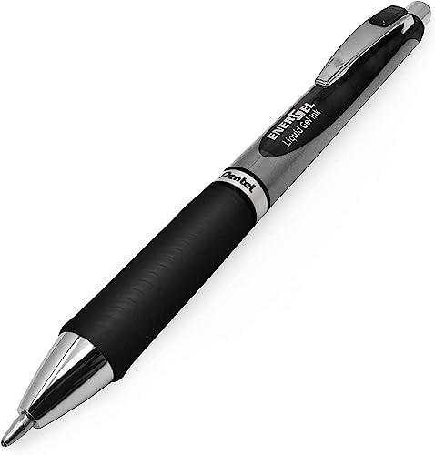 Pentel Energel RTX Retractable Liquid Gel Pen, 1.0mm, Metal Tip, Pack of 12