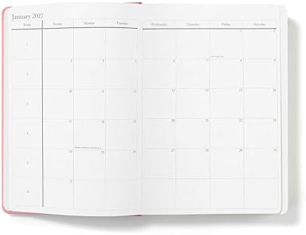 Wykeham's Executive 2026-27 Daily Journal Planner – Customization Available – Mid-Year Academic Diary – July 2026 to June 2027 (Rose, 8.5"×5.5")