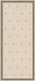 Kate and Laurel Framed Fabric Pinboard 18 x 42, Beige Botanical Block Print Printed Linen Classic Bulletin Board for Use as a Vision Board or Wall Organization, Florence Light Brown Frame